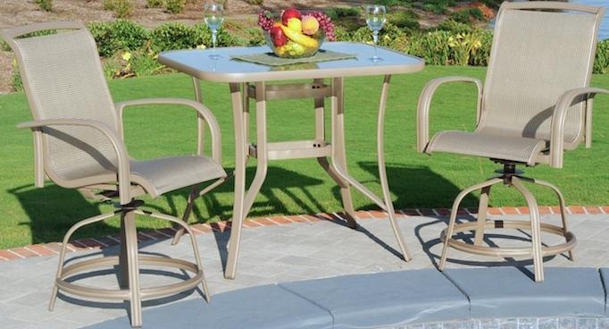 agio spring sling 7 piece dining set outdoor dining agio monterey piece dining set with swivel extruded aluminum chairs woven fabric agio spring sling 7 piece dining set outdoor dining agio monterey piece dining set with swivel extruded aluminum chairs woven fabric